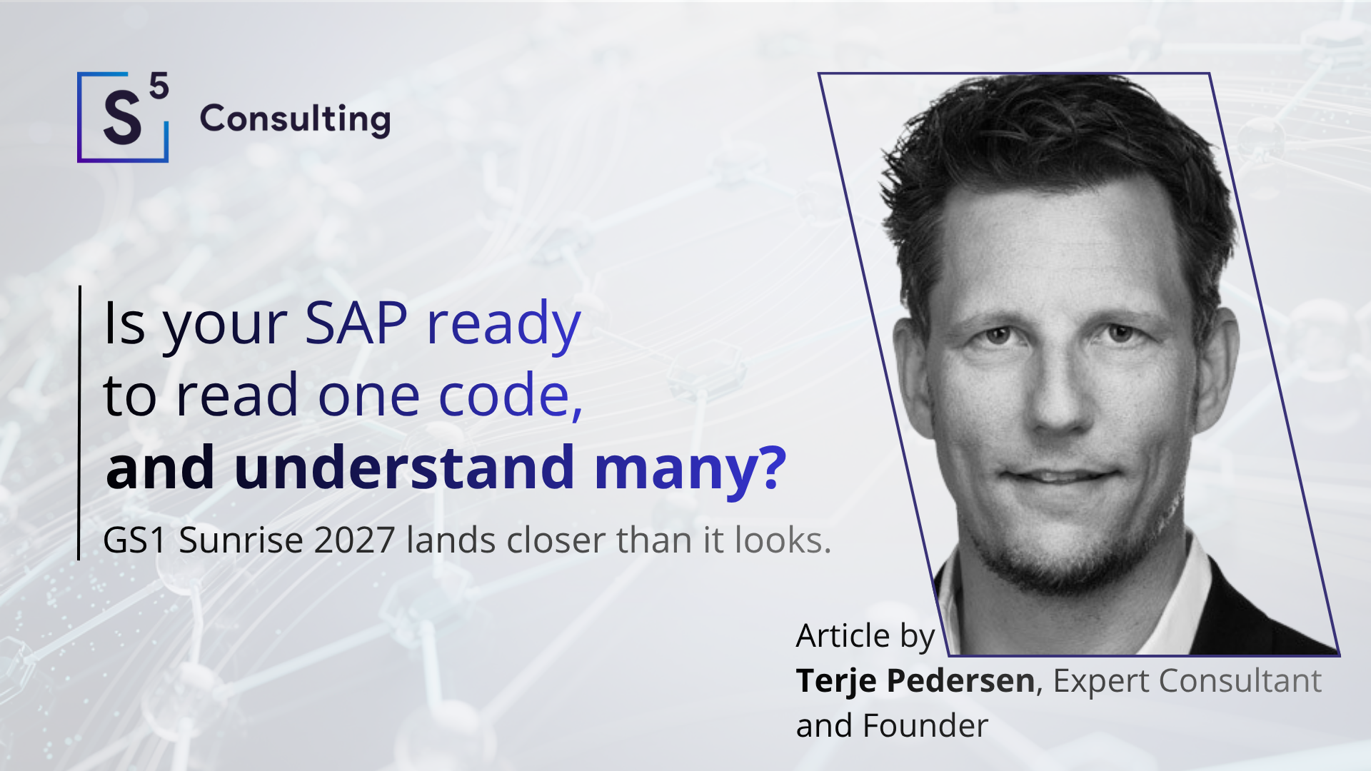 GS1 Sunrise 2027 and SAP One QR Code GS1 Sunrise 2027 and SAP: one QR code replaces the cluster of 1D barcodes on serialized product packaging, article by Terje Pedersen, Director at S5 Consulting.